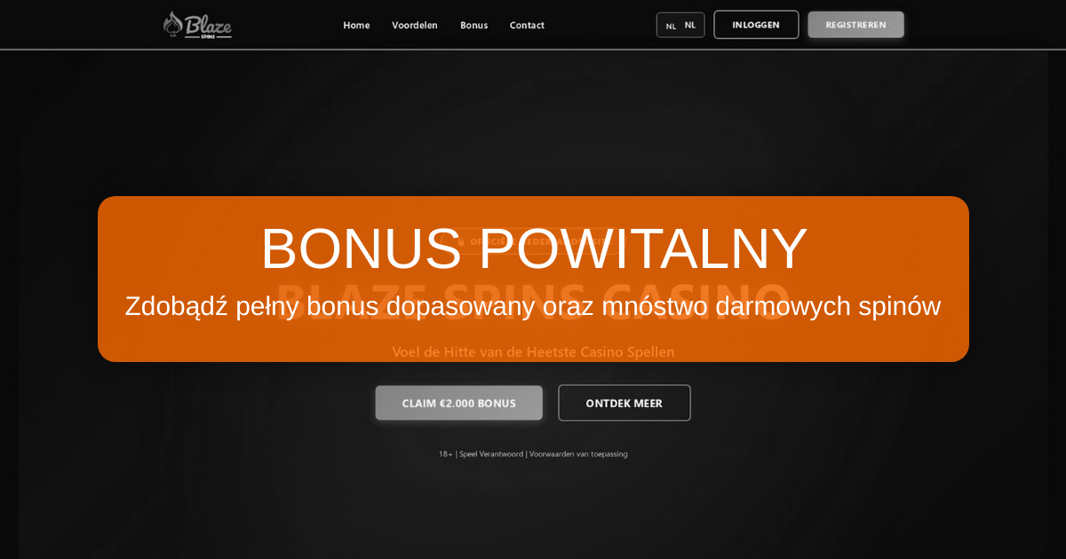 Blaze Spins Casino welcome bonus