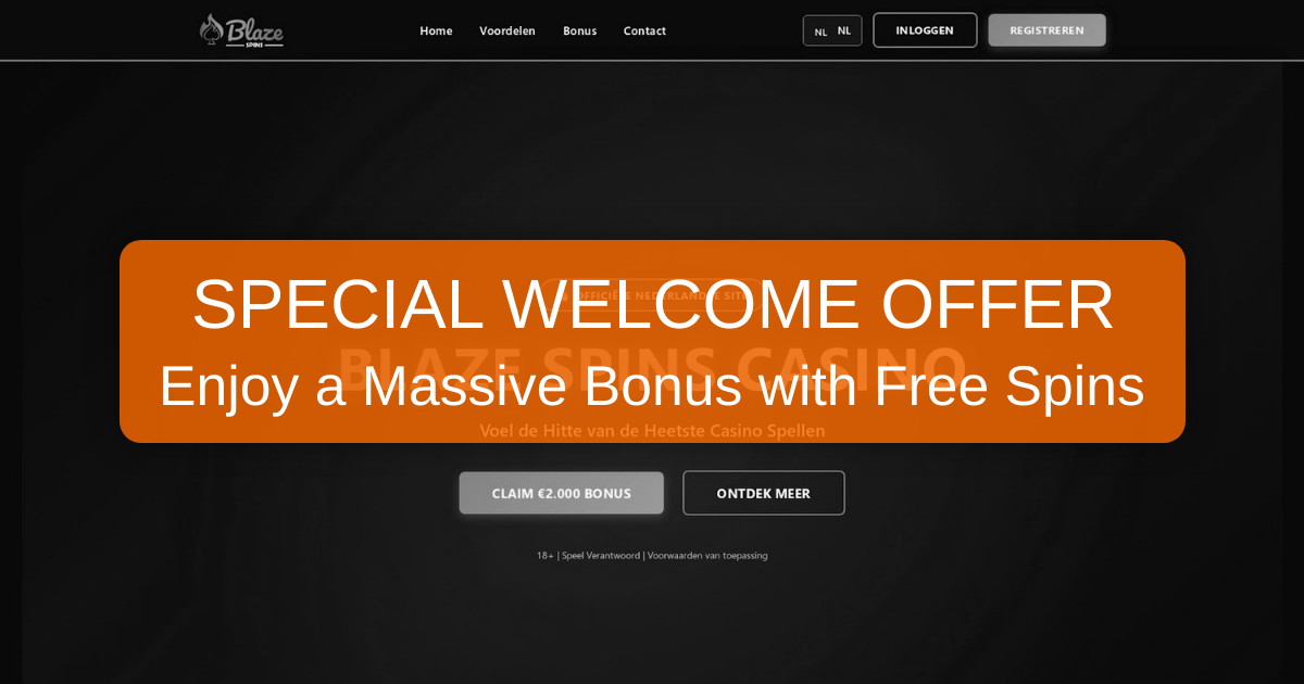 Blaze Spins Casino welcome bonus