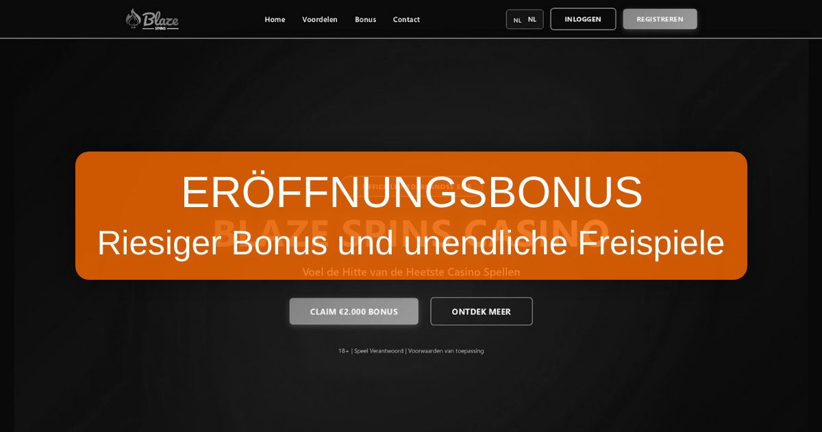Blaze Spins Casino welcome bonus