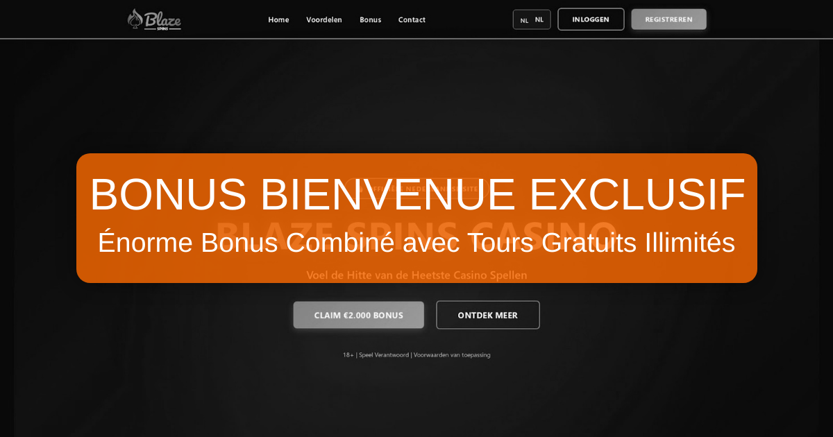 Blaze Spins Casino welcome bonus